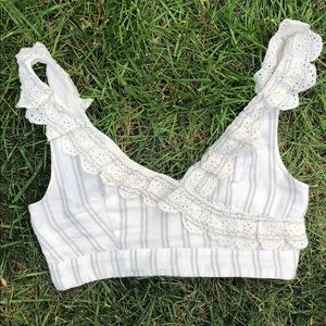 Striped American Eagle Crop Top